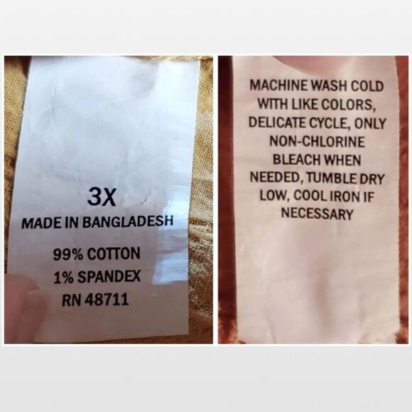 New Plus 3X Notch Neck Boho Hi Low Gold Top - Picture 14 of 16